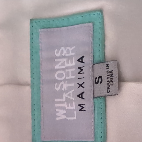 Wilson Genuine Leather Jacket Mint Green color Size S with pockets - Picture 8 of 11